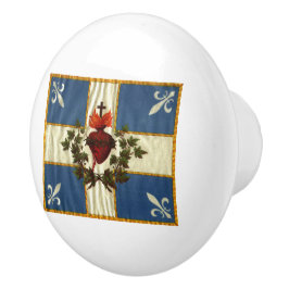 Drapeau Québec antiek Carillon Sacré-Coeur Keramische Knop