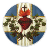 Drapeau Québec antiek Carillon Sacré-Coeur Keramische Knop (Voorkant)