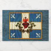 Drapeau Québec antiek Carillon Sacré-Coeur Voedselcontainer Etiket (Enkel label)