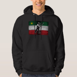 Drapeau Québec et Patriote Henri Julien érodé Hoodie