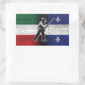 Drapeau Québec et Patriote Henri Julien érodé Rechthoekige Sticker (Tas)