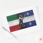 Drapeau Québec et Patriote Henri Julien érodé Rechthoekige Sticker (Envelop)