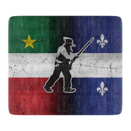 Drapeau Québec et Patriote Henri Julien érodé Snijplank (Voorkant)
