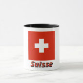 Drapeau Suisse avec le nom en français Mok (Midden)