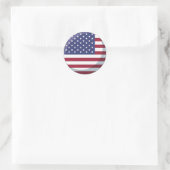 Drapeau USA Ronde Sticker (Tas)