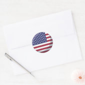 Drapeau USA Ronde Sticker (Envelop)