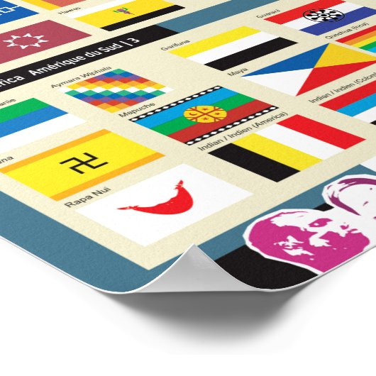 Drapeaux des peuples minoritaires du monde poster (Hoek)