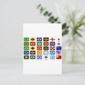 drapeaux pour la coupe du monde au brésil briefkaart (Staand voorkant)