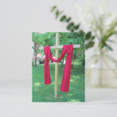 Draped Cross Briefkaart (Staand voorkant)