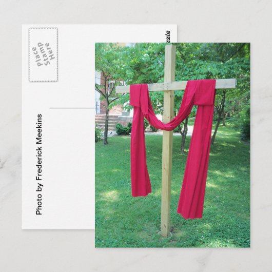 Draped Cross Briefkaart (Voorkant / Achterkant)