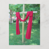 Draped Cross Briefkaart (Voorkant)