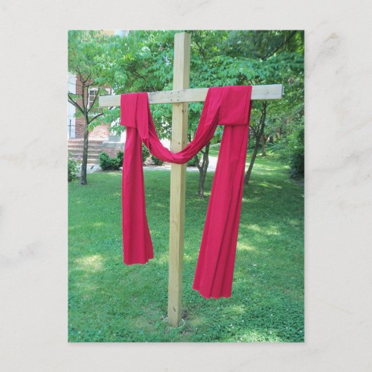 Draped Cross Briefkaart (Voorkant)