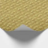 Draped Gold Foil Pattern Print Cadeaupapier (Hoek)