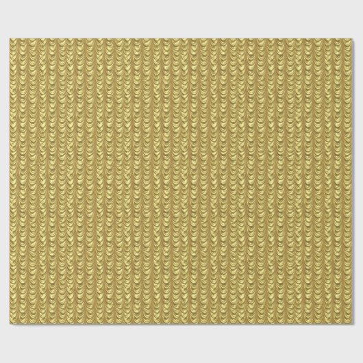 Draped Gold Foil Pattern Print Cadeaupapier (Vlak)