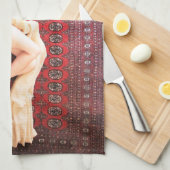 Draped model op Red Rug Thunder_Cove Theedoek (Quarter Fold)