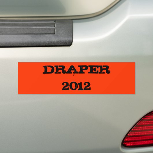 DRAPER 2012 BUMPERSTICKER (Op auto)