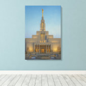 Draper Utah Tempel Schildering™ LDS Muurkunst Canv Canvas Afdruk (Insitu (Houten vloer))