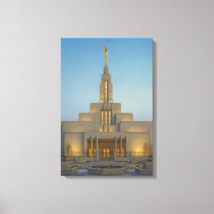Draper Utah Tempel Schildering™ LDS Muurkunst Canv Canvas Afdruk