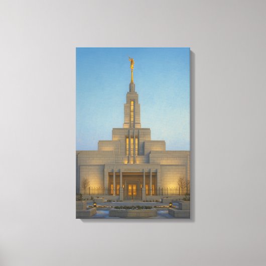 Draper Utah Tempel Schildering™ LDS Muurkunst Canv Canvas Afdruk (Voorkant)