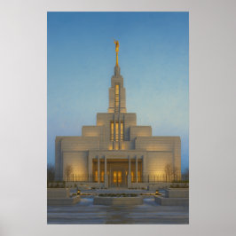 Draper Utah Tempel Schildering™ LDS Muurkunst Post Poster