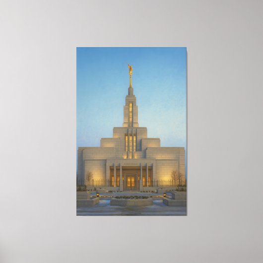 Draper Utah Temple Painting™ LDS Muurschildering C Canvas Afdruk (Voorkant)