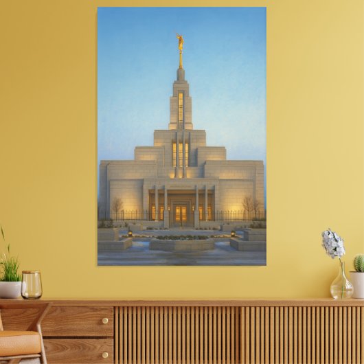 Draper Utah Temple Painting™ LDS Muurschildering C Canvas Afdruk (Insitu (Woonkamer))