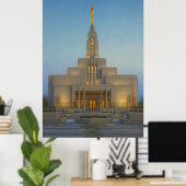 Draper Utah Temple Painting™ LDS Wall Art Poster (Thuiskantoor)
