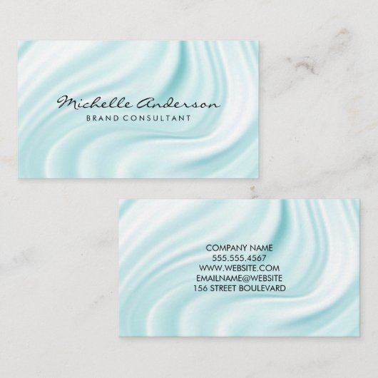 Draperie van zijdemateriaal visitekaartje (Voorkant / Achterkant)