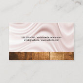 Drapery Fabric Silk | Houten paneel Visitekaartje (Achterkant)