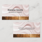 Drapery Fabric Silk | Houten paneel Visitekaartje (Voorkant / Achterkant)