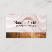 Drapery Fabric Silk | Houten paneel Visitekaartje (Voorkant)