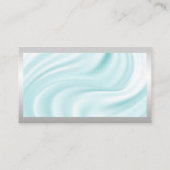 Drapery Silk Achtergrond | Zilveren grens Visitekaartje (Achterkant)