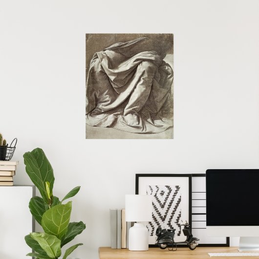 Drapery study for a Seated Figuur, c.1475-80 Poster (Thuiskantoor)