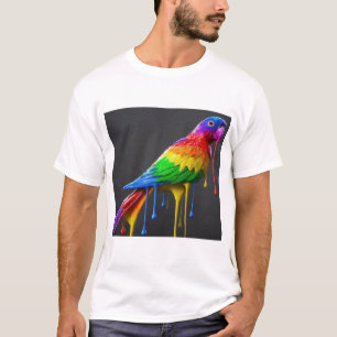 Drapes in Parrot kleuren: levendig en speels T-shirt
