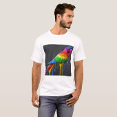 Drapes in Parrot kleuren: levendig en speels T-shirt (Voorkant volledig)