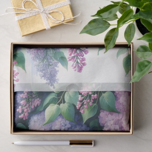 Draping Waterverf Lila Decoupage Tissuepapier (Geschenk)