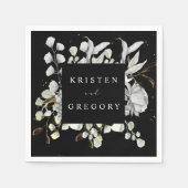 drastisch zilvergoudflormonogram servet (Voorkant)