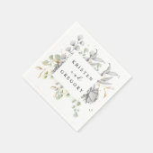 drastisch zilvergoudflormonogram servet (Hoek)