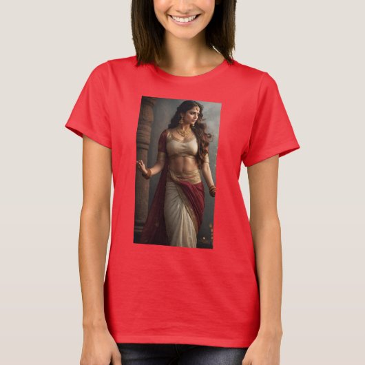 Draupadi: Onverschrokken Koningin van Mahabharata T-shirt (Voorkant)