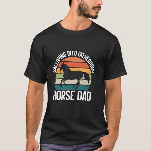 Dravend de Vaderrol in Galop Paard Papa T-shirt (Voorkant)