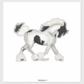 Dravend Gypsy Vanner Paard Pinto Pony Sticker (Vel)