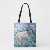 Dravend naar de praktijk paard Tote Bag (Voorkant)