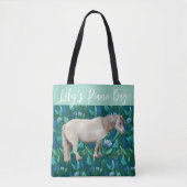 Dravend naar de praktijk paard Tote Bag (Voorkant)