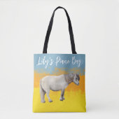Dravend naar oefenen paardentas tote bag (Voorkant)