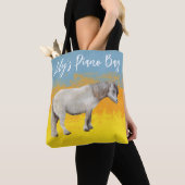 Dravend naar oefenen paardentas tote bag (Dichtbij)