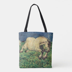 Dravend Paard door Giovanni Segantini, Vintage Kun Tote Bag