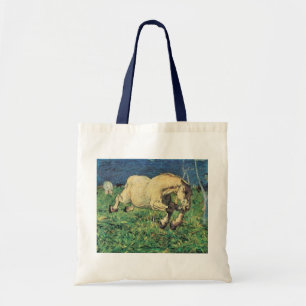 Dravend Paard door Giovanni Segantini, Vintage Kun Tote Bag