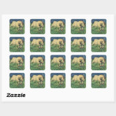 Dravend Paard door Giovanni Segantini, Vintage Kun Vierkante Sticker (Vel)