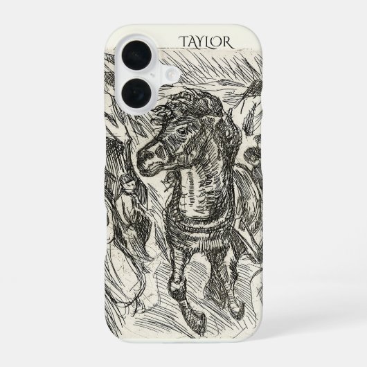 Dravend Paard – Edvard Munch Persoonlijk  iPhone 16 Hoesje (Achterkant)