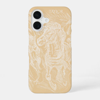 Dravend Paard – Edvard Munch – Persoonlijk iPhone 16 Hoesje